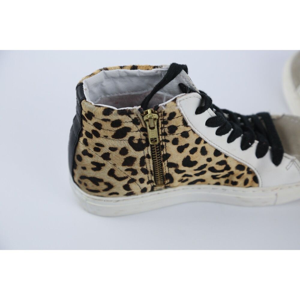 Steve Madden Tracey Leopard Studded High Top Sneakers 6.5M - Picture 4 of 10